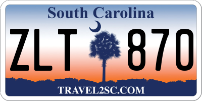SC license plate ZLT870
