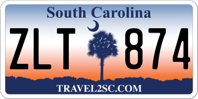 SC license plate ZLT874