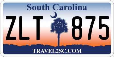 SC license plate ZLT875