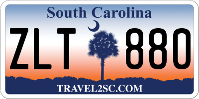SC license plate ZLT880