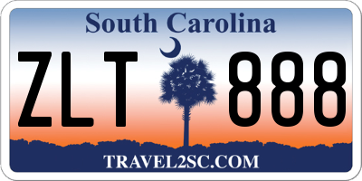 SC license plate ZLT888