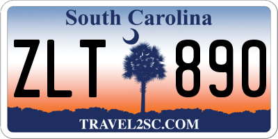 SC license plate ZLT890