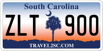 SC license plate ZLT900