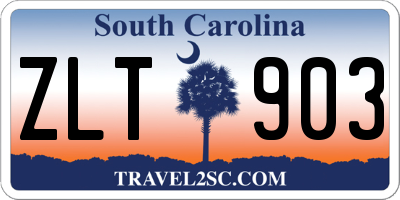 SC license plate ZLT903
