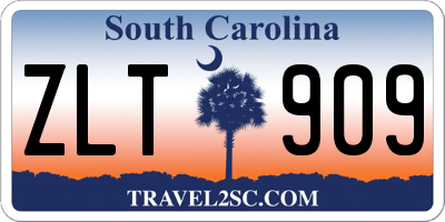 SC license plate ZLT909