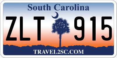 SC license plate ZLT915