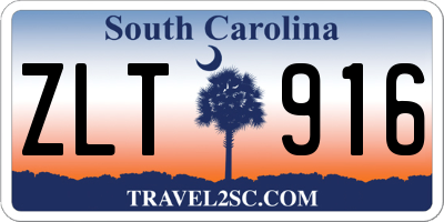 SC license plate ZLT916