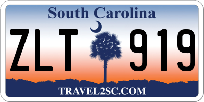 SC license plate ZLT919