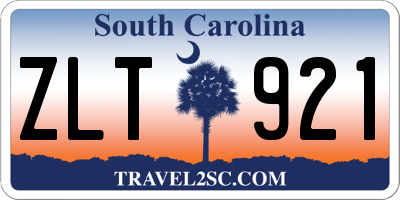 SC license plate ZLT921