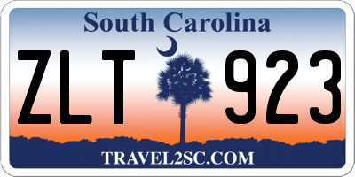 SC license plate ZLT923