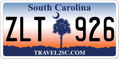 SC license plate ZLT926