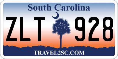 SC license plate ZLT928