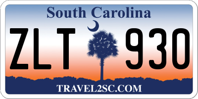 SC license plate ZLT930
