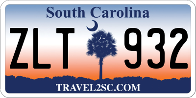 SC license plate ZLT932