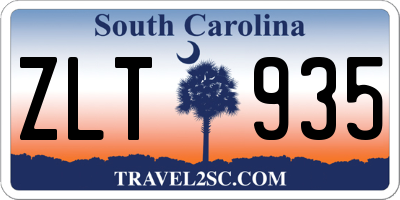 SC license plate ZLT935