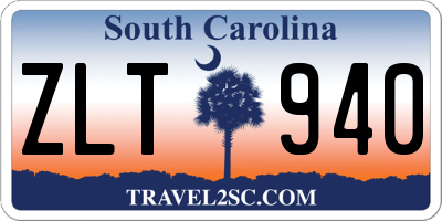 SC license plate ZLT940