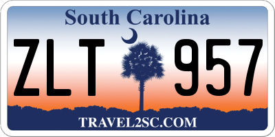 SC license plate ZLT957