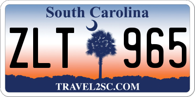 SC license plate ZLT965