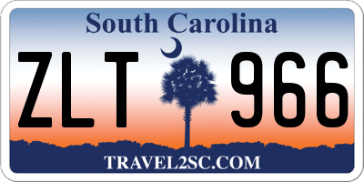 SC license plate ZLT966