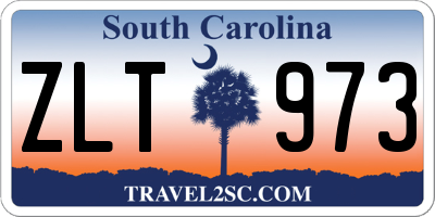 SC license plate ZLT973