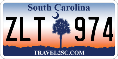 SC license plate ZLT974