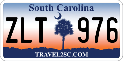 SC license plate ZLT976