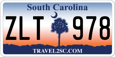 SC license plate ZLT978