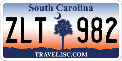 SC license plate ZLT982