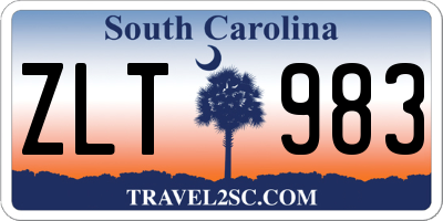 SC license plate ZLT983
