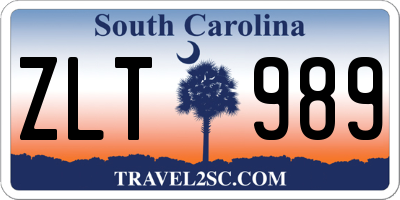 SC license plate ZLT989