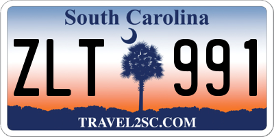 SC license plate ZLT991