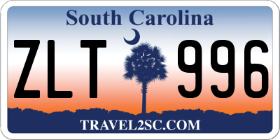 SC license plate ZLT996