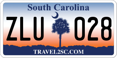 SC license plate ZLU028