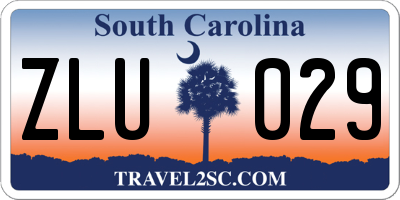 SC license plate ZLU029