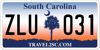 SC license plate ZLU031