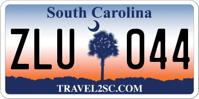 SC license plate ZLU044