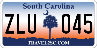 SC license plate ZLU045