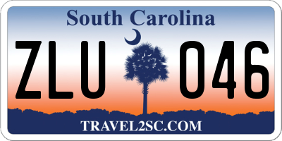 SC license plate ZLU046