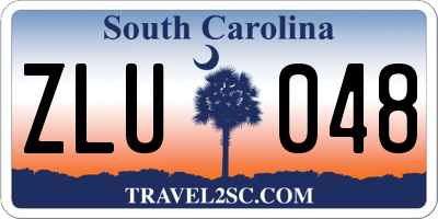 SC license plate ZLU048