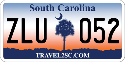 SC license plate ZLU052