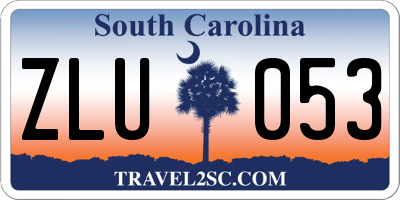 SC license plate ZLU053