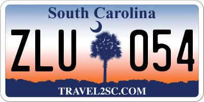 SC license plate ZLU054