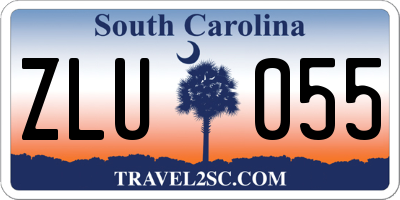 SC license plate ZLU055