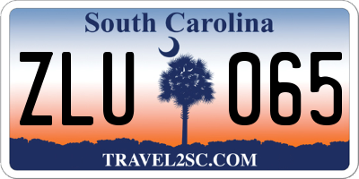 SC license plate ZLU065