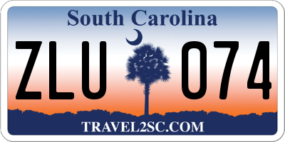 SC license plate ZLU074