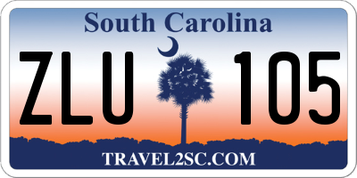 SC license plate ZLU105