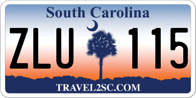 SC license plate ZLU115
