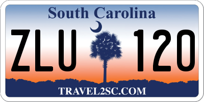 SC license plate ZLU120