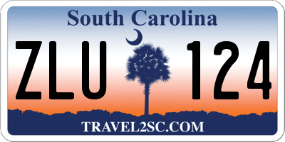 SC license plate ZLU124