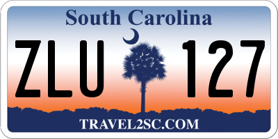 SC license plate ZLU127
